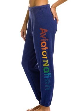 Aviator Nation blue sweatpants xs worn once